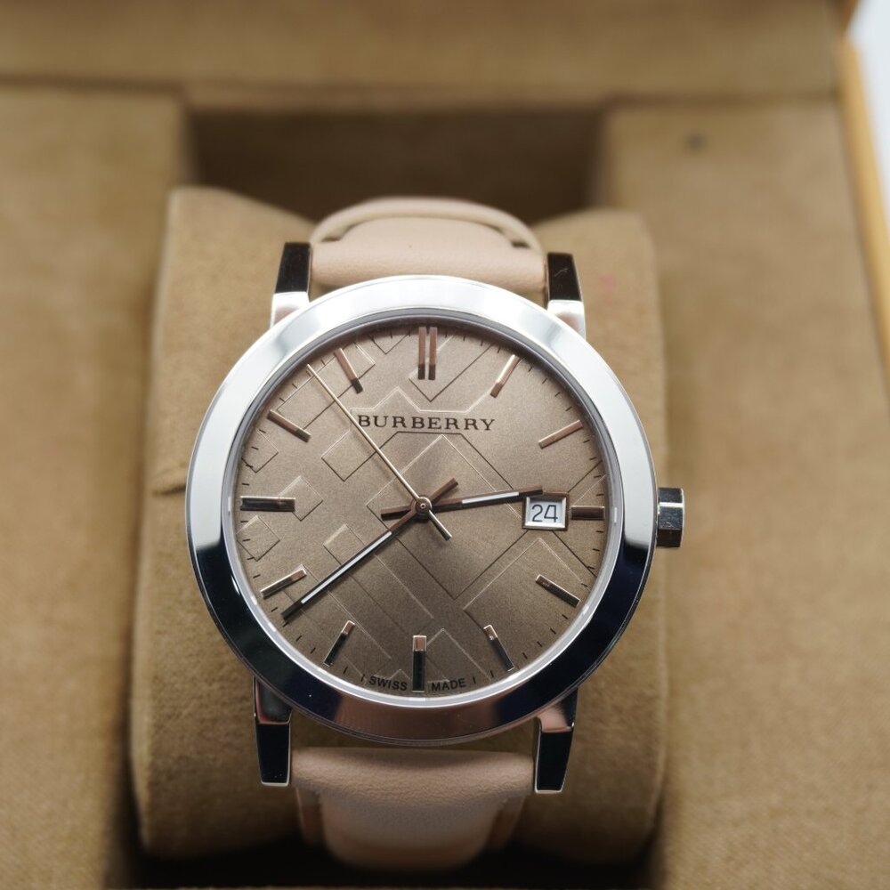 Brand New Burberry 9014 Rose Gold Leather Strap  38MM